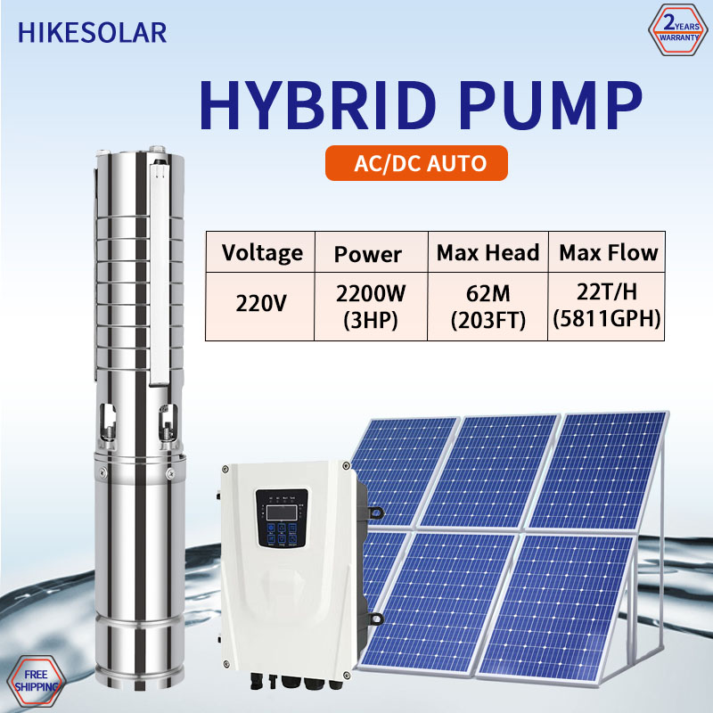 Hybrid DC AC Solar Powered Hig - Farming Pump For Agriculture recension och pris