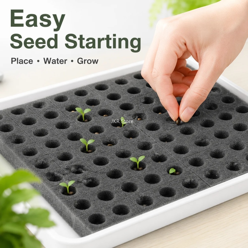 100Pcs Hydroponic Plant Sponge - Nursery Plug Tray recension och pris