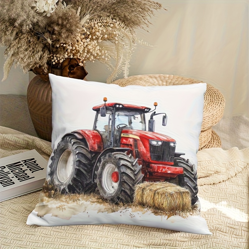 Rustic Tractor Farm Life Pillo - Agriculture Farming Cartoon recension och pris