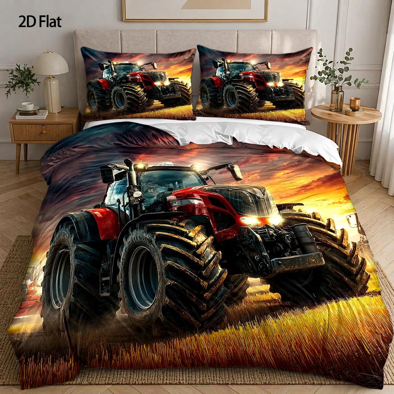 3-Piece Quilt Cover Set, 1 Qui - Agriculture Farming Cartoon recension och pris
