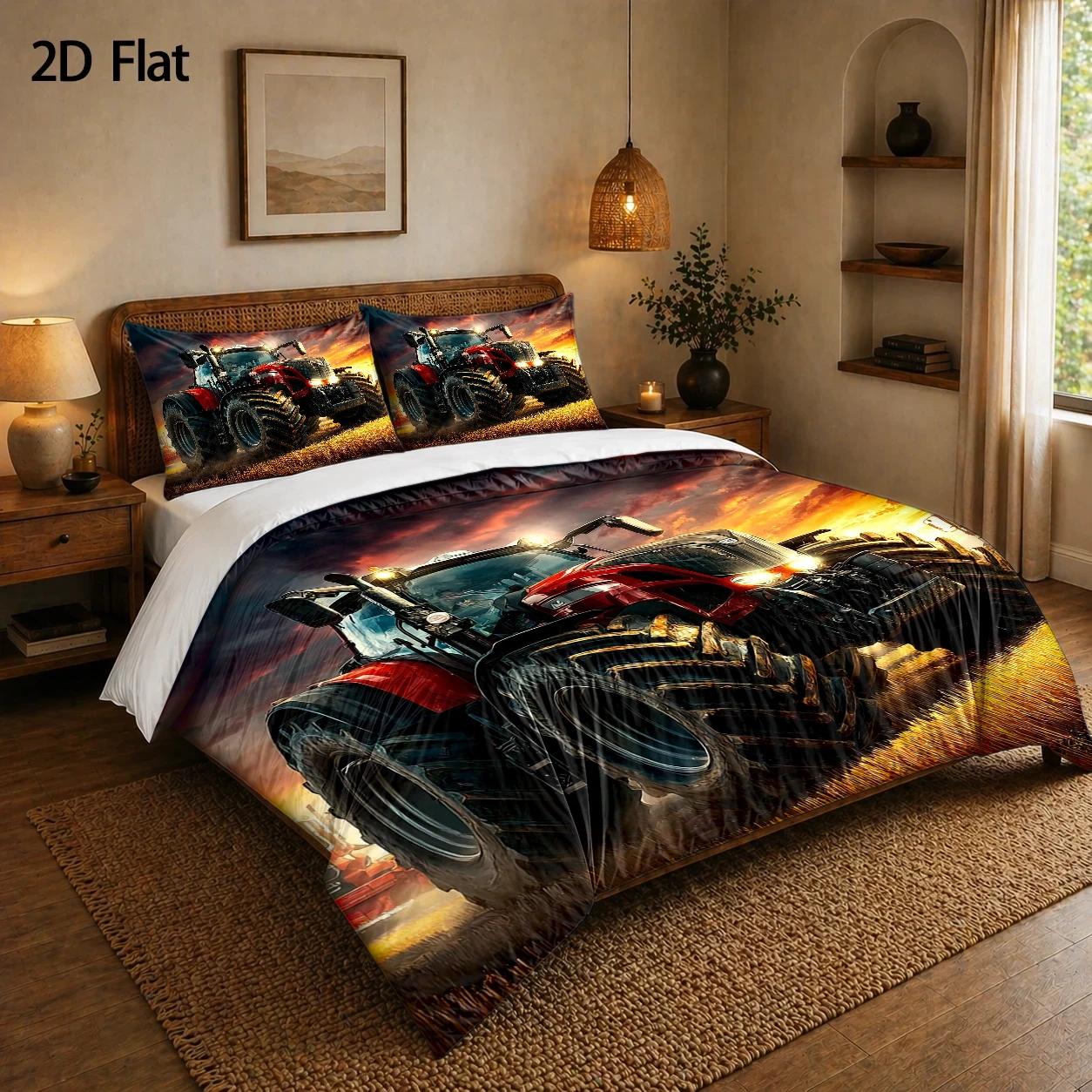 3-Piece Quilt Cover Set, 1 Qui - Agriculture Farming Cartoon recension och pris