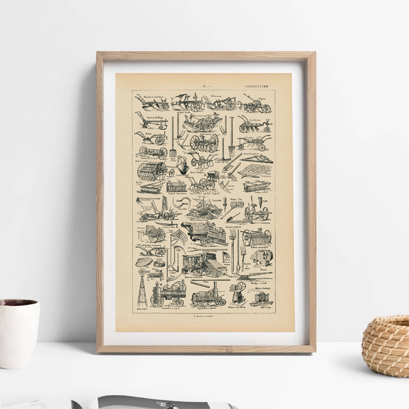 Farming Equipment Agricultural - Agriculture Farming Poster recension och pris