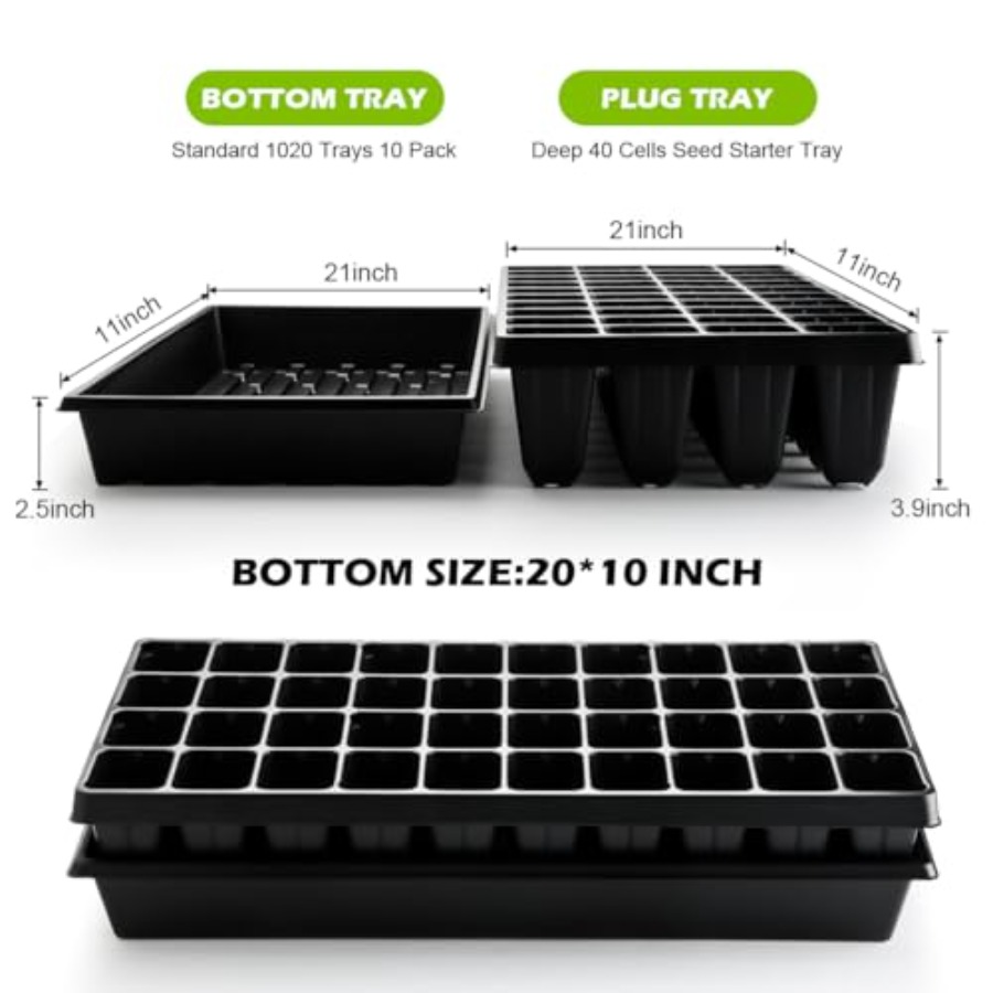 10 Pack 1020 Seed Starter Tray - Nursery Plug Tray recension och pris