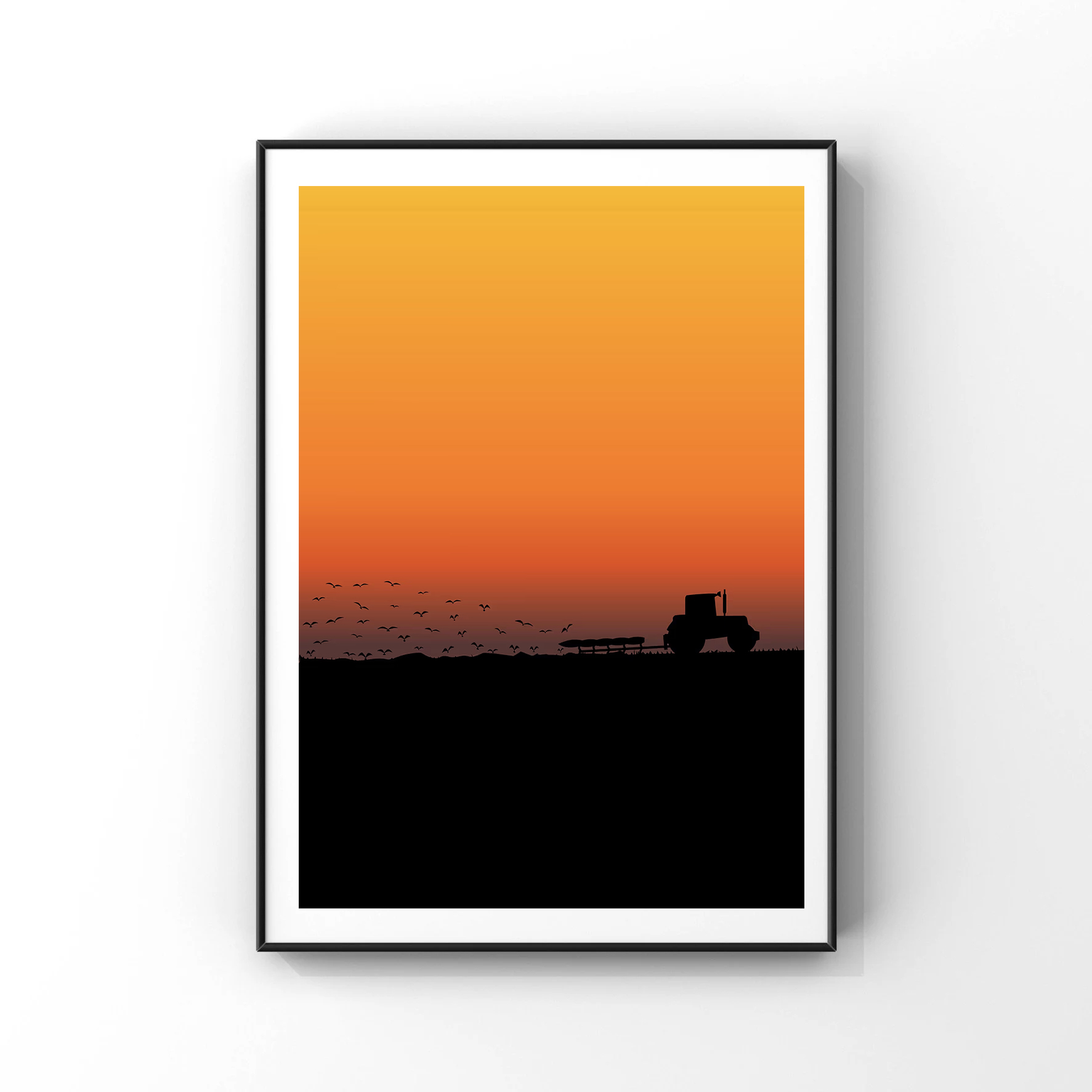 Abstract Art Tractor Working i - Agriculture Farming Poster recension och pris
