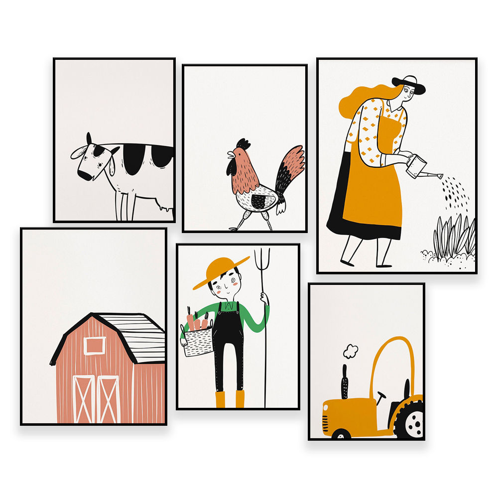 Agriculture Gallery Wall - 4-H - Agriculture Farming Cartoon recension och pris